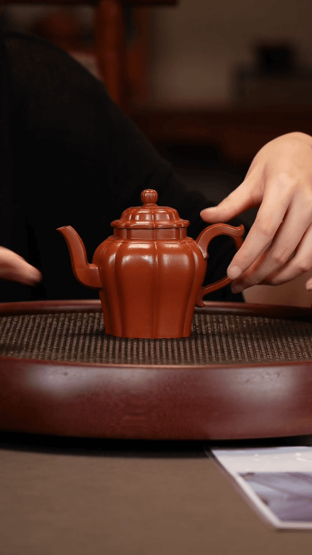 【闪购商品】紫砂茶壶四方筋纹【刘强洪】
