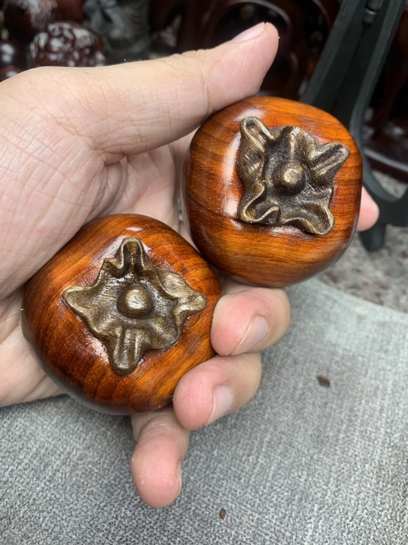 5.0柿子  事事如意手把件