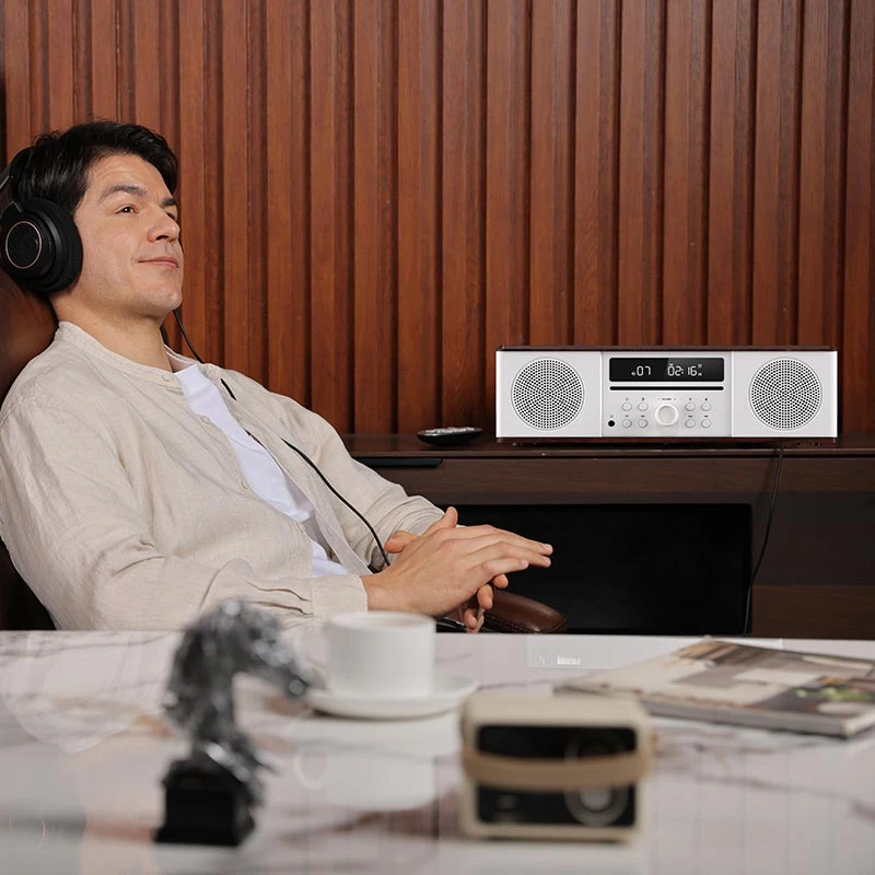 飞利浦TAM5008木质家用客厅40W大功率无线蓝牙CD组合音响