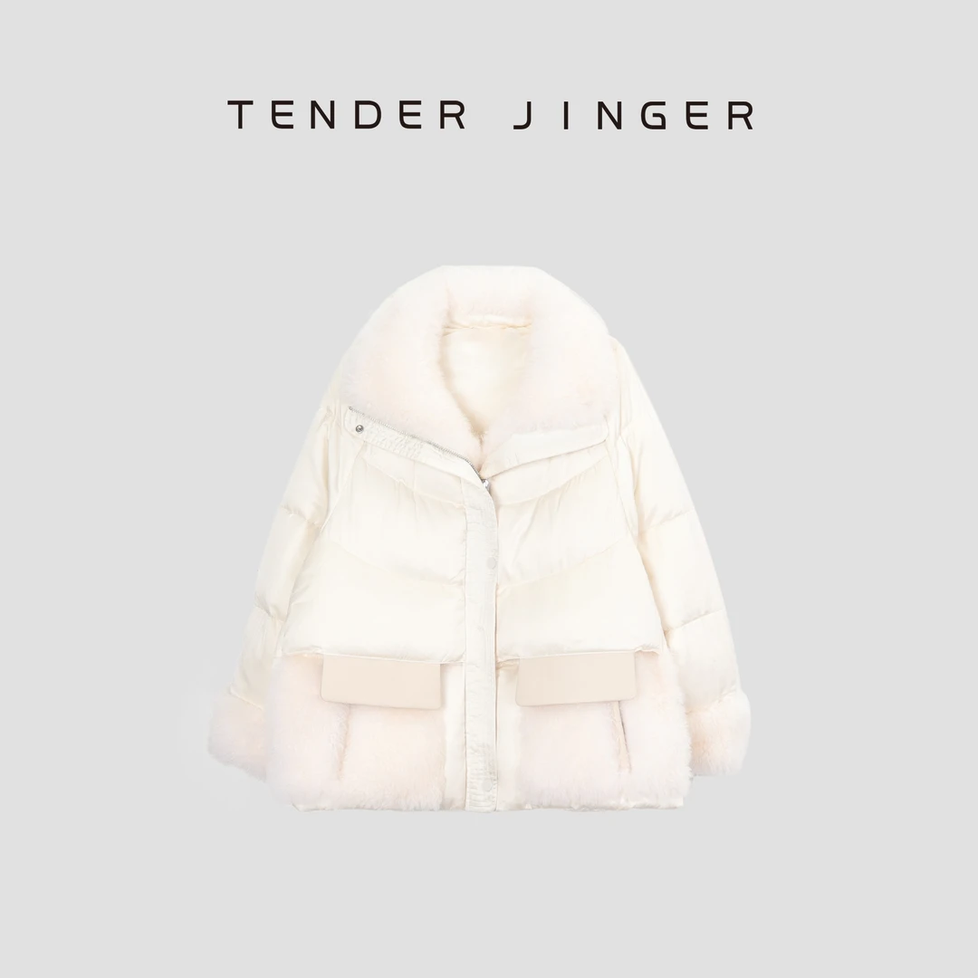 【黑标】高级感羊绒毛领短款鹅绒服T44XLK78853