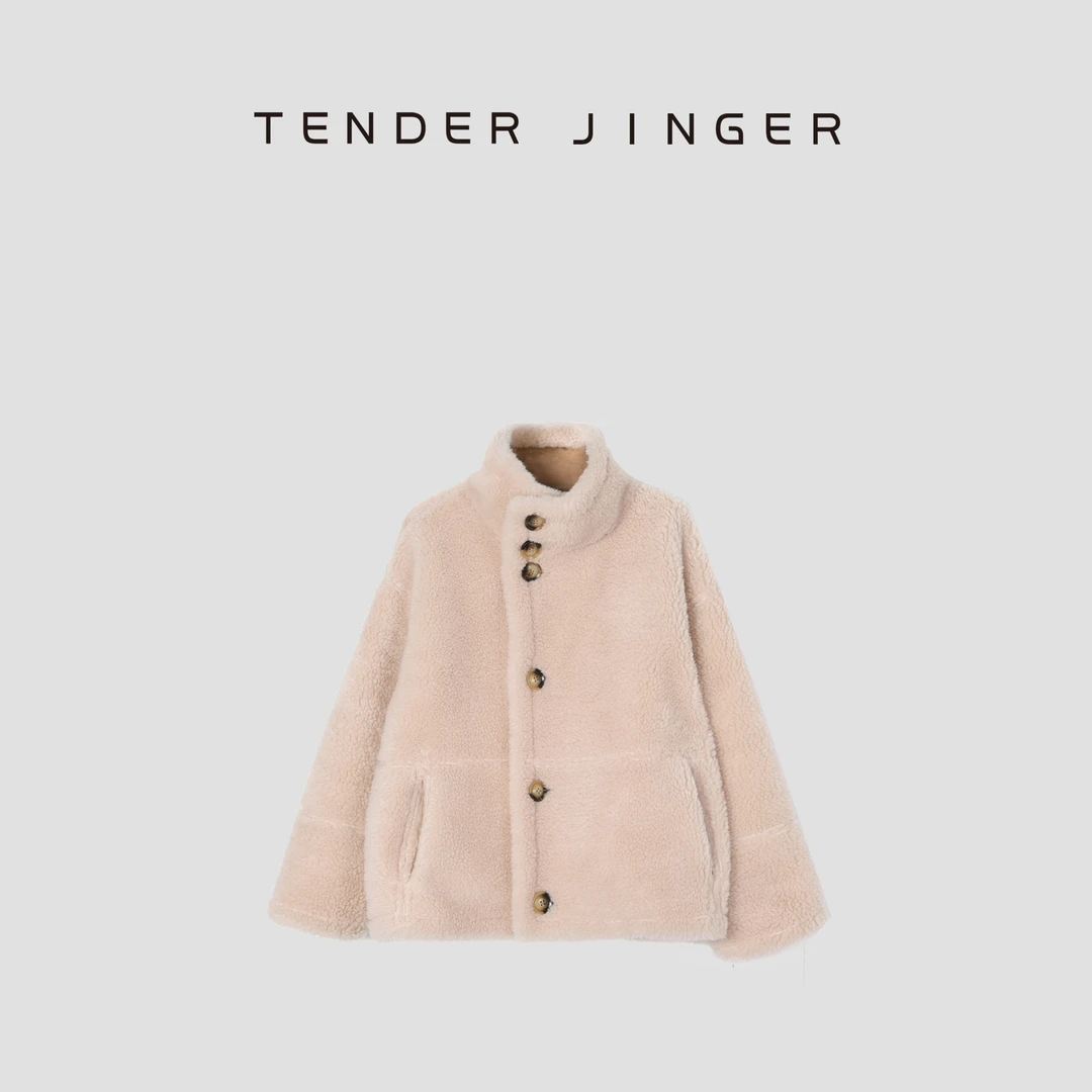 Tender Jinger【黑标】女休闲宽松两面穿羊毛外套T44MDD77833
