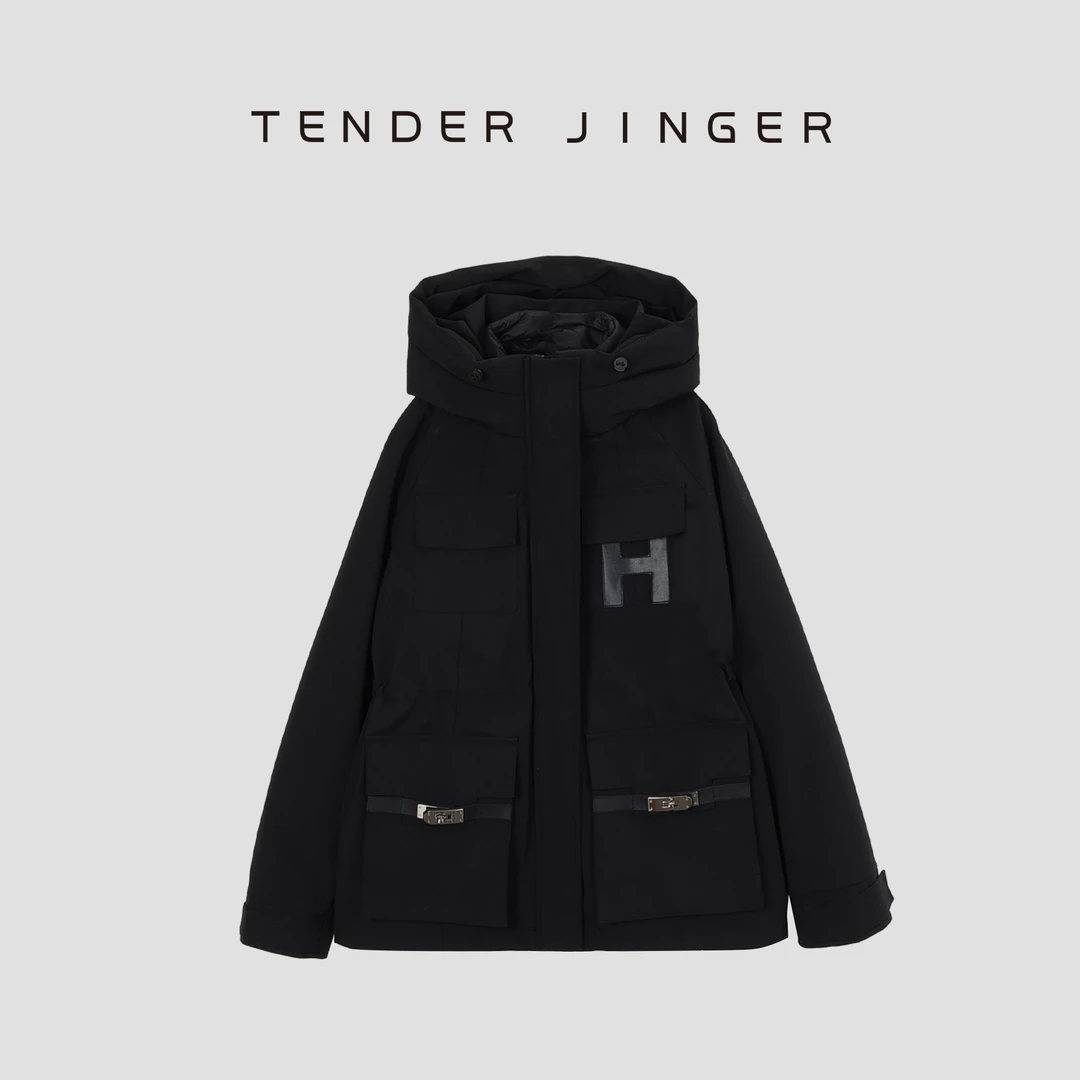 Tender Jinger【黑标】可拆卸收腰短款鹅绒服T44XLK79838