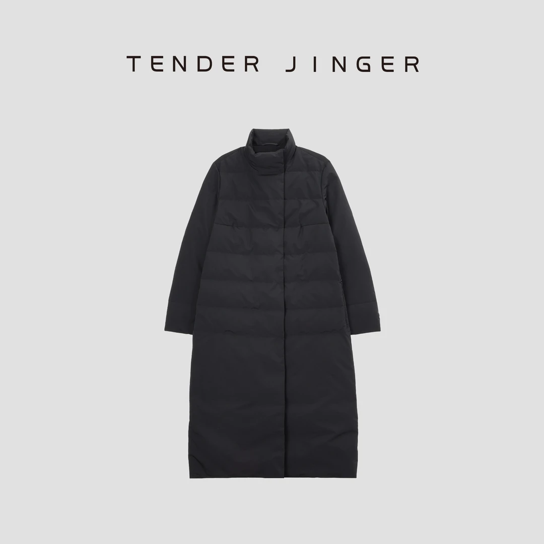 Tender Jinger【专柜】女保暖可拆卸围巾领长款鹅绒服T44SHC79150