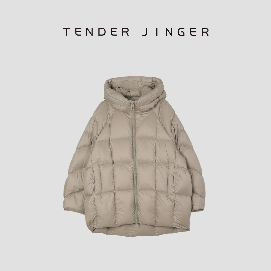 Tender Jinger【黑标】连帽中长款鹅绒服T44XSX78812