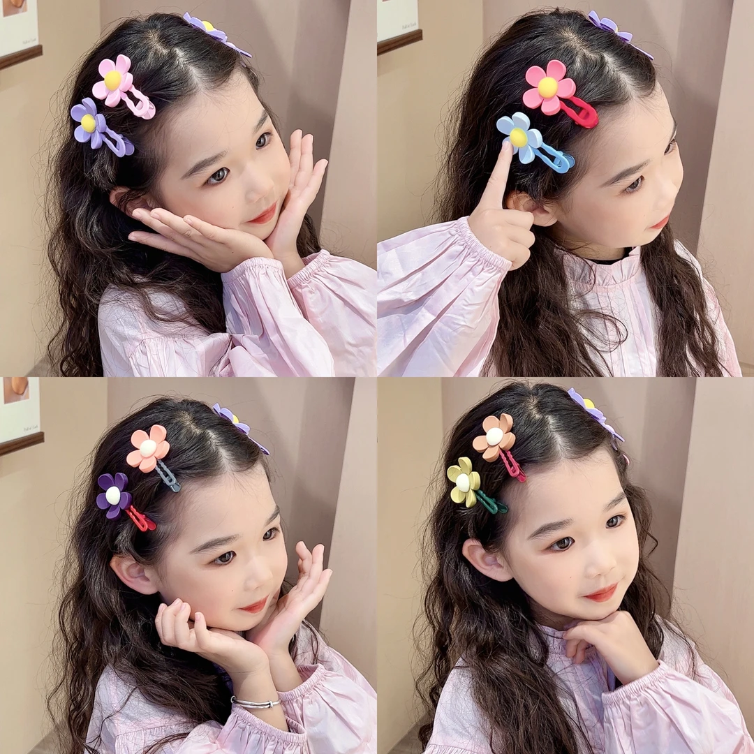 2024年新款儿童可爱大花朵发夹女童侧边刘海夹子宝宝头饰发卡发饰