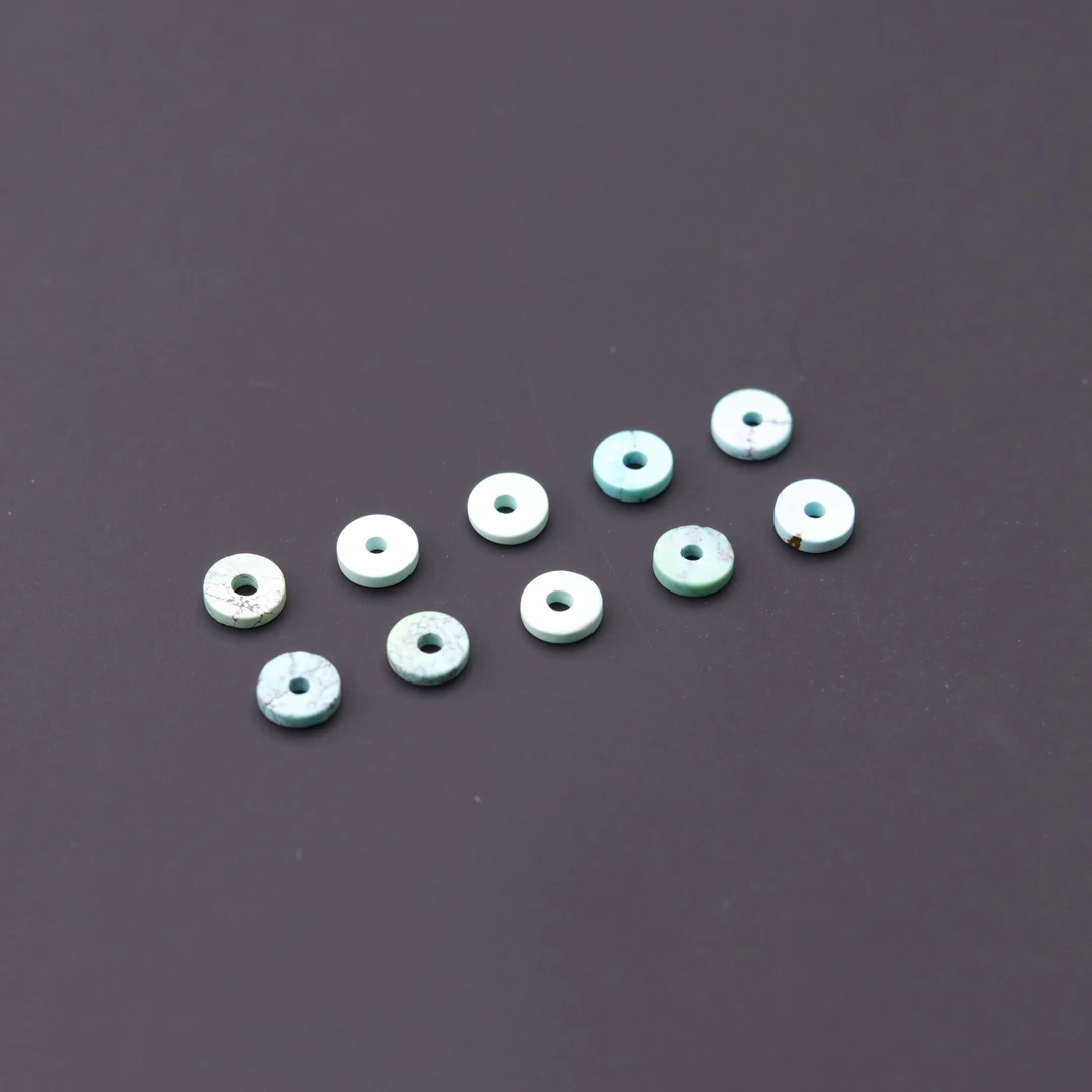 S0322绿松隔片文玩饰品配饰DIY配件把件小串饰（10个一组）