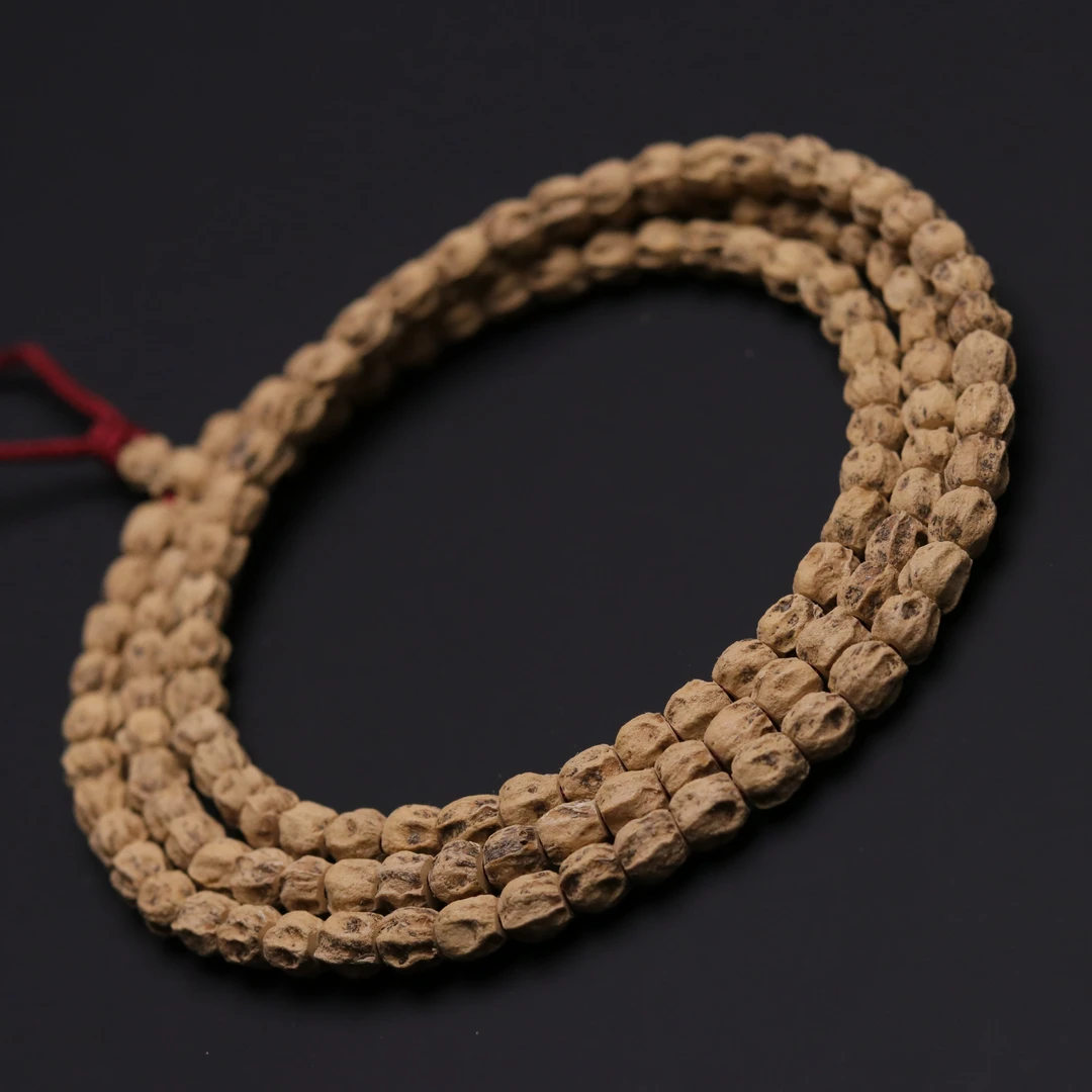 S0305【高桩鬼】热振微切高桩鬼脸百香108长串文玩手串（送工具）