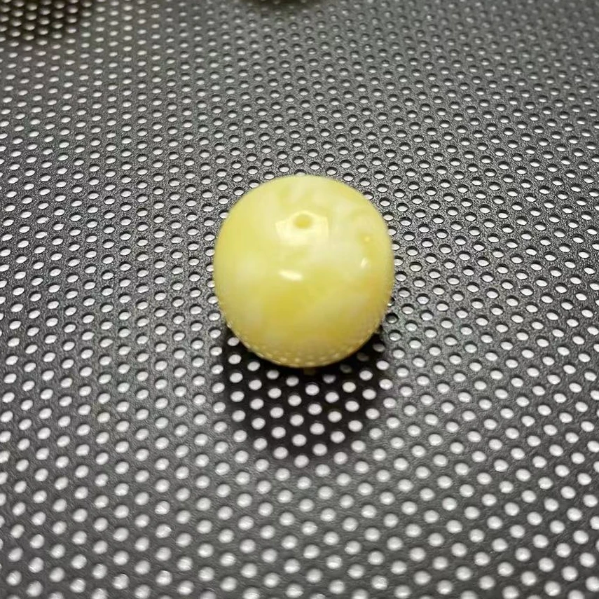 S7439-3精品原矿俄料蜜蜡满蜡白花蜡老型珠