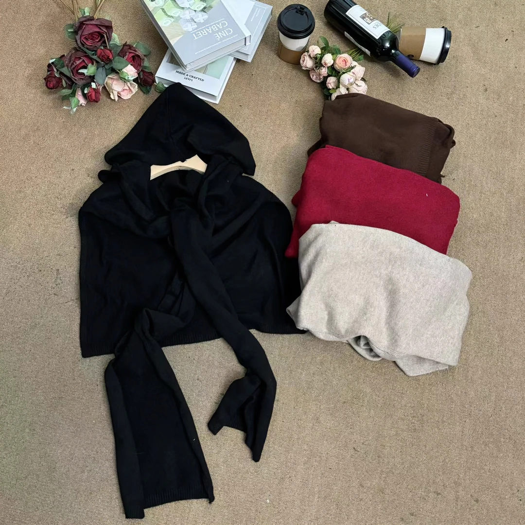 《清仓》清版 时尚百搭连帽设计大版围巾披肩2756