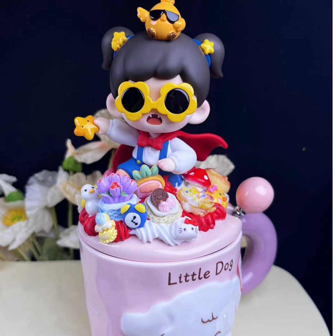 正版手工DIY娃娃奶油胶马克咖啡扭扭杯盲盒个性潮流