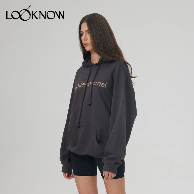 madeinnormal设计师品牌LOOKNOW 24新款机能胸前LOGO连帽卫衣