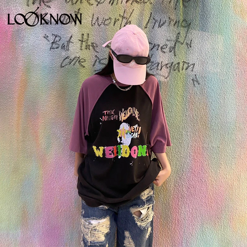 WE11DONE设计师品牌LOOKNOW24新款粉色宽松短袖T恤