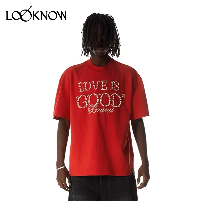 GOODBRAND设计师品牌LOOKNOW春夏24新款三色珍珠短袖