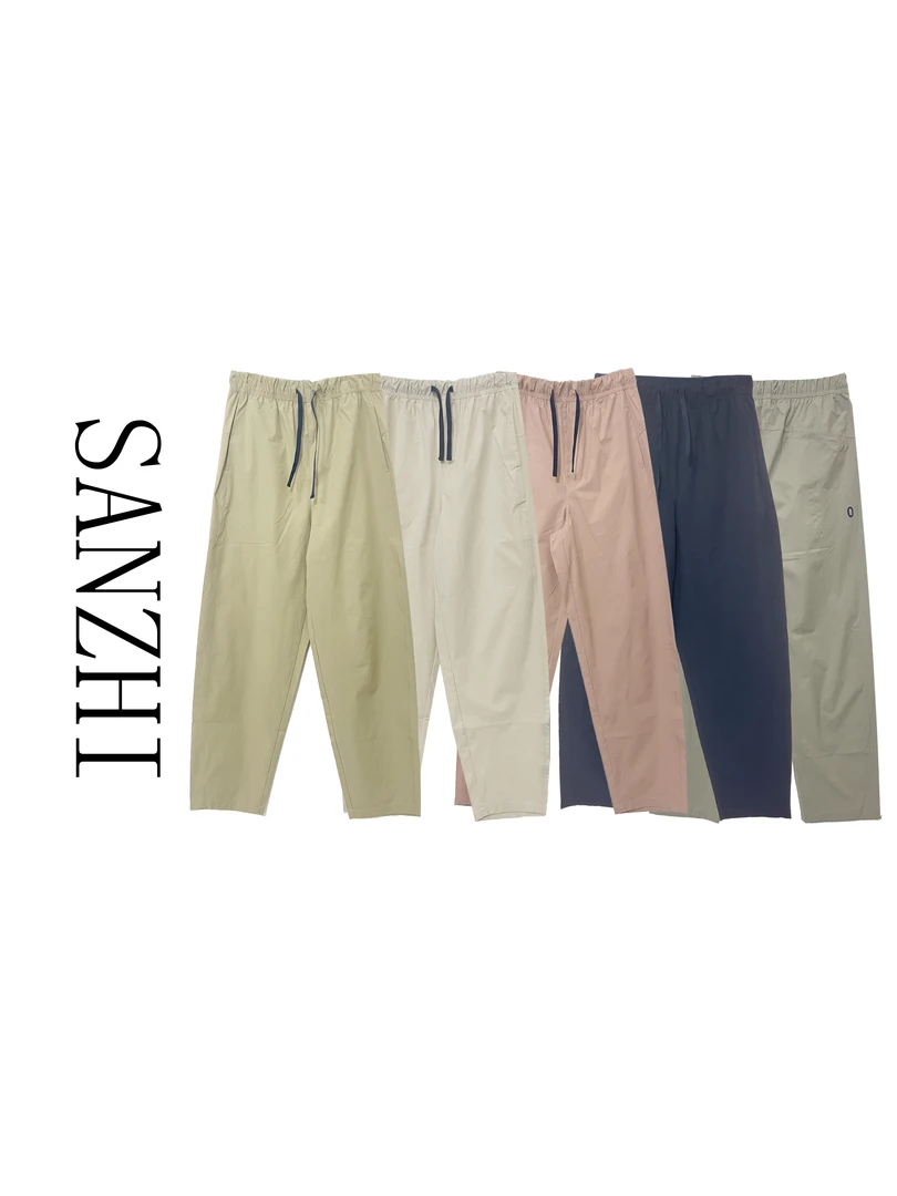 —SANZHI—【薄款格子九分裤】百搭透气宽松休闲裤防晒裤防蚊裤情侣裤