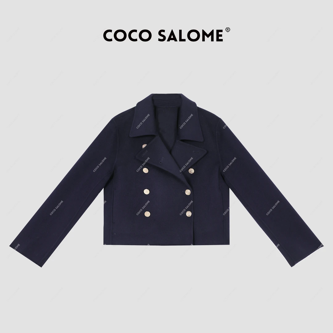 韩彬彬"巴黎学院"金秘书短款卡腰韩系高级感女装大衣外套2105-10