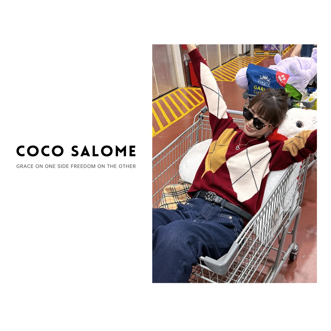 韩彬彬CS"圣诞毛衣"100绵羊毛简约新年女士针织毛衣612L-(10)