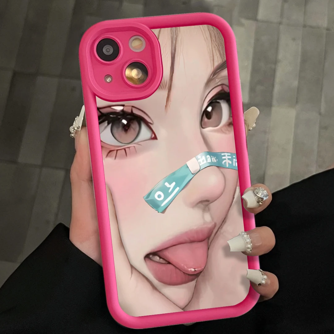 欧美少女适用于苹果15手机壳iphone14promax防摔12全包xsXR创意
