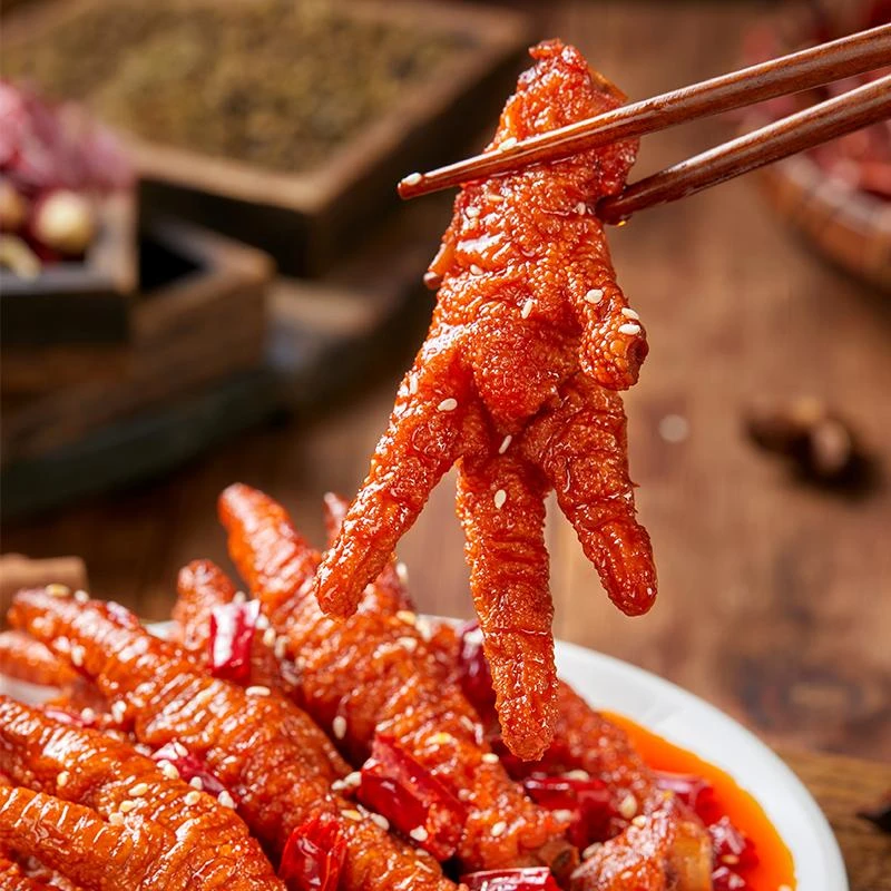 内蒙古冷吃凤爪卤味鸡爪零食香辣虎皮凤爪批发卤香网红