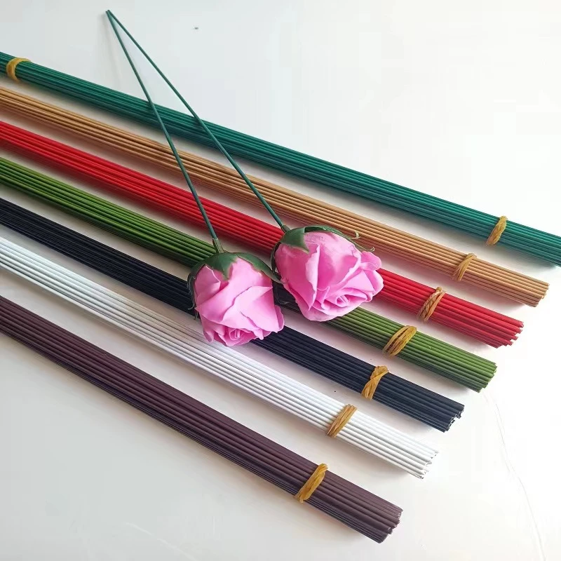 【经典花艺推荐】手工花加粗2号花杆绿色/白色/40cm/60cm长花店专用