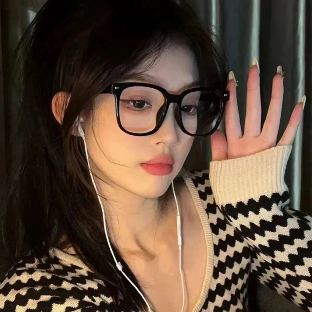 小红书ins风高颜值可配度数近视眼镜女大框素颜显瘦百搭眼镜架男