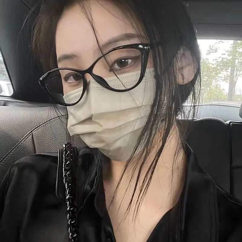 网红同款三角猫眼蝶形辣妹眼镜架可配度数近视镜框防蓝光平光韩版