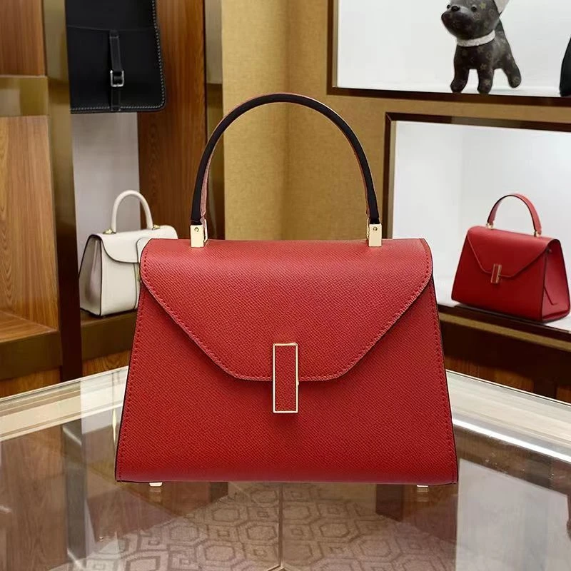 真皮女包2024新款玫瑰的故事同款包包高级感单肩斜挎包时尚手提包