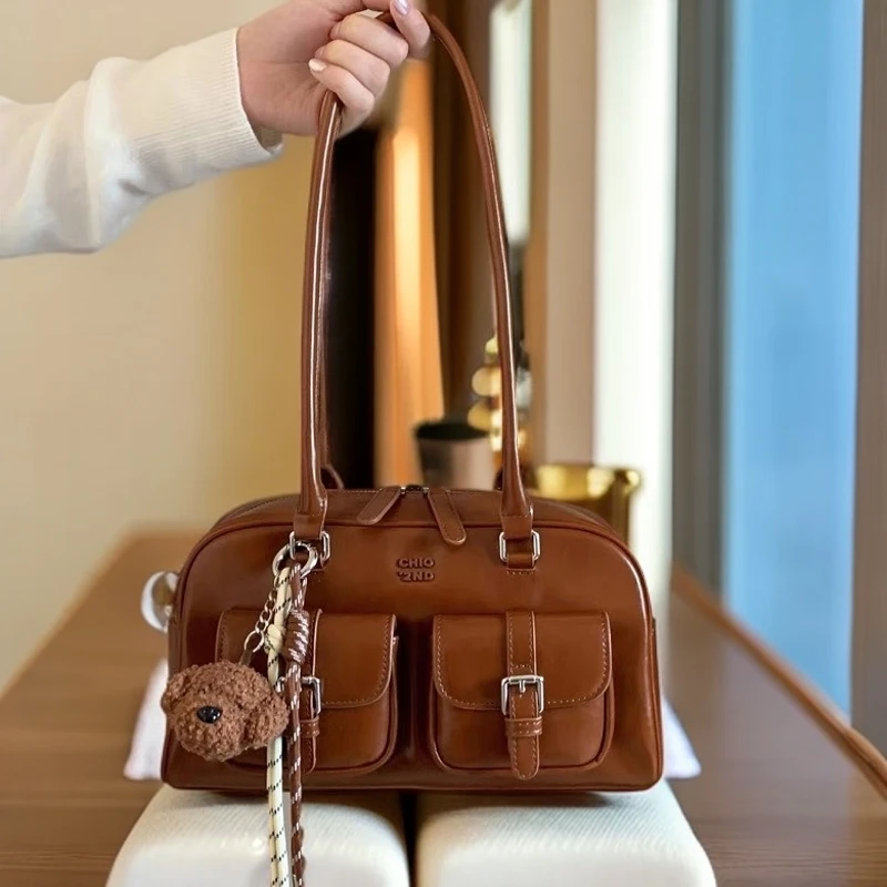 网红爆款网红爆款南风chio2nd单肩枕头包包女秋冬hi桑巴C复古百搭