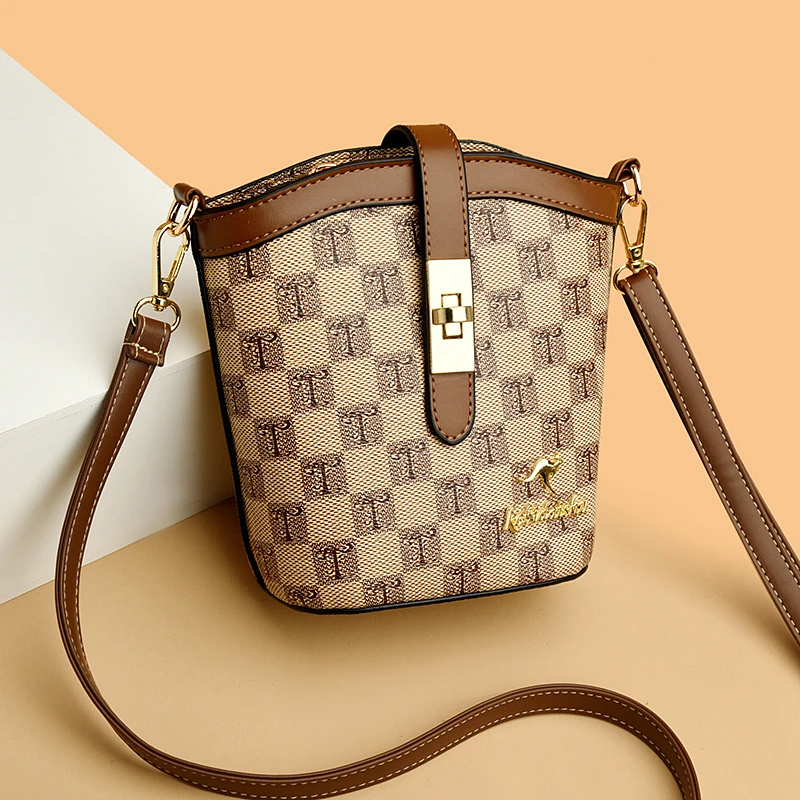 质感小包包女包新款潮时尚女士单肩小桶包洋气百搭斜挎包9010-1