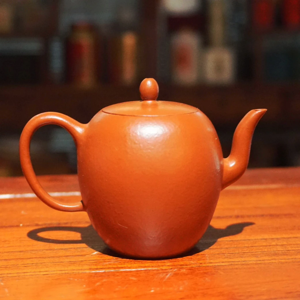 原矿朱泥全手工美人肩120ml茶壶