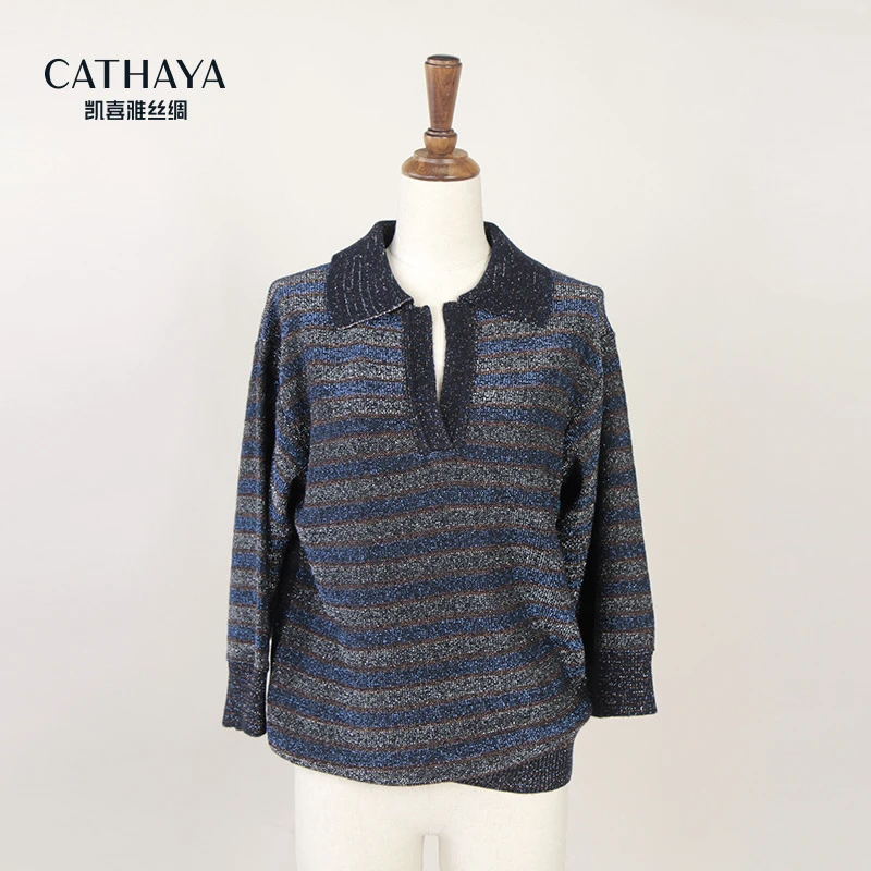 CATHAYA/凯喜雅条纹针织衫GIHBFOJJ064