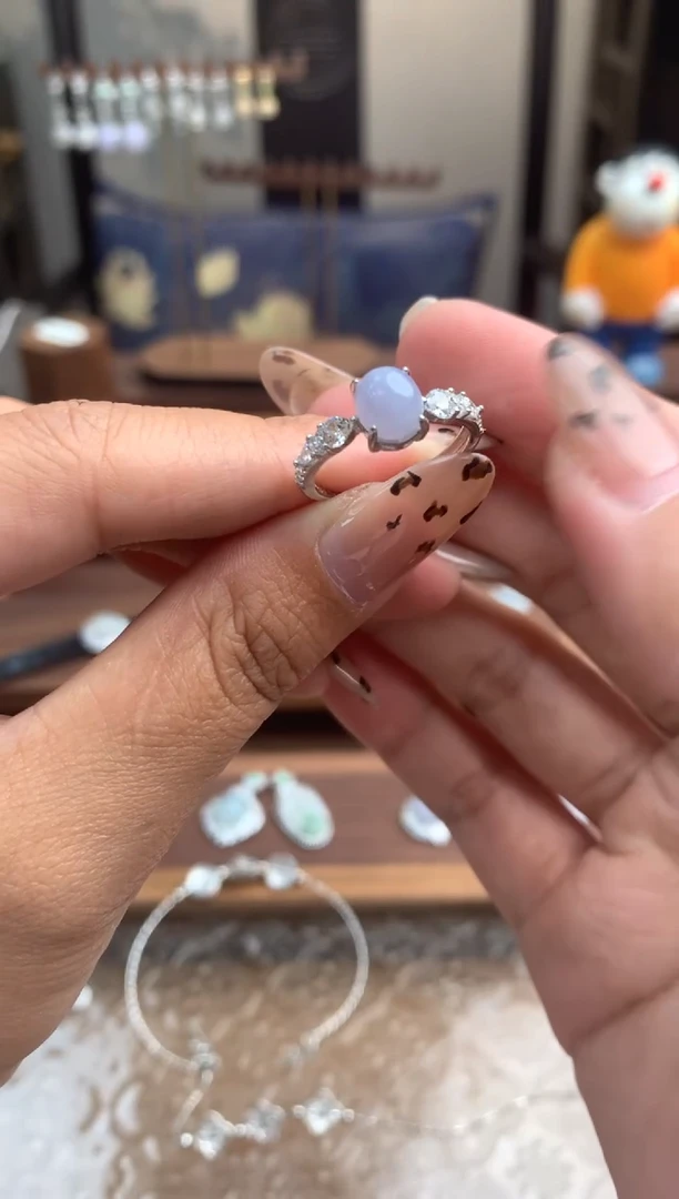 【闪购商品】翡翠戒指银S925镶嵌戒指