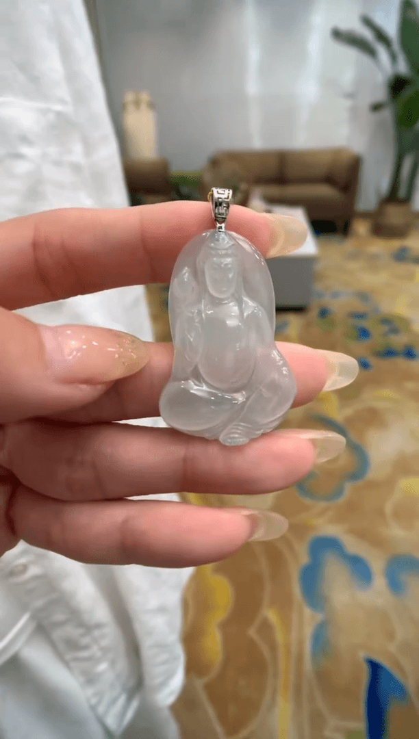【闪购商品】翡翠颈饰18K金镶嵌观音