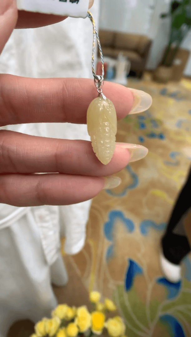 【闪购商品】翡翠颈饰18K金镶嵌花件吊坠