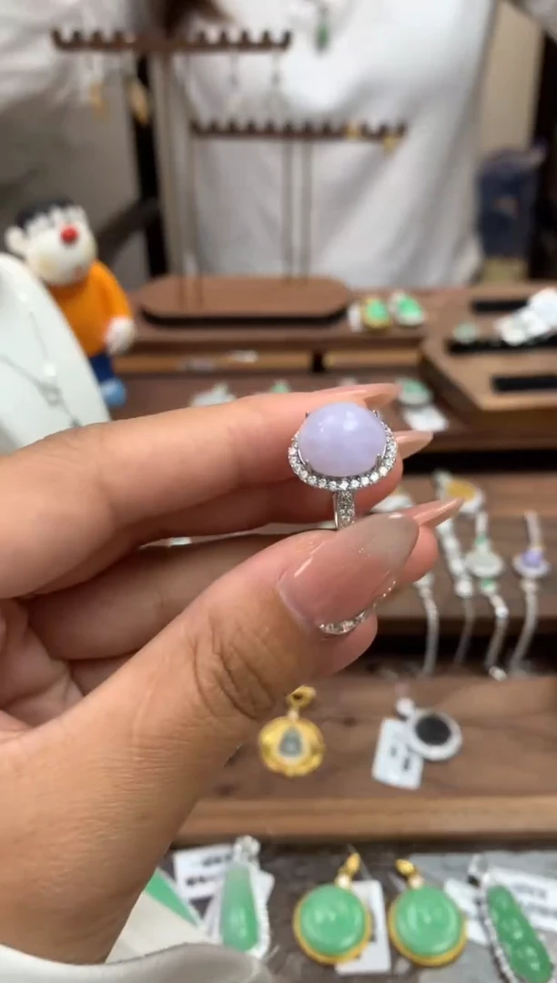 【闪购商品】翡翠戒指银S925镶嵌戒指