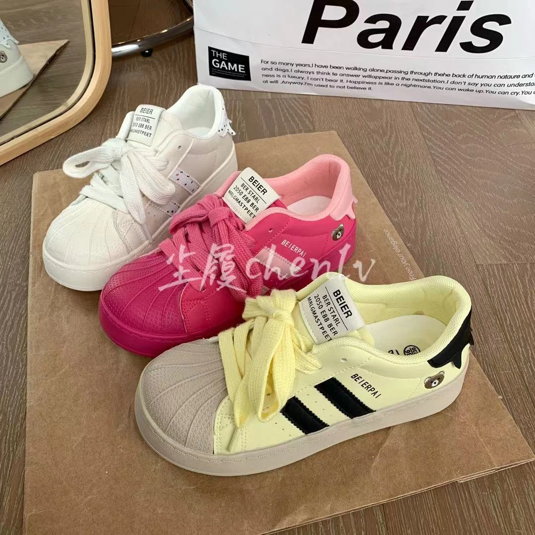 CHENLV/尘履2024爆款贝壳头百搭夏季学生厚底ins韩版女鞋