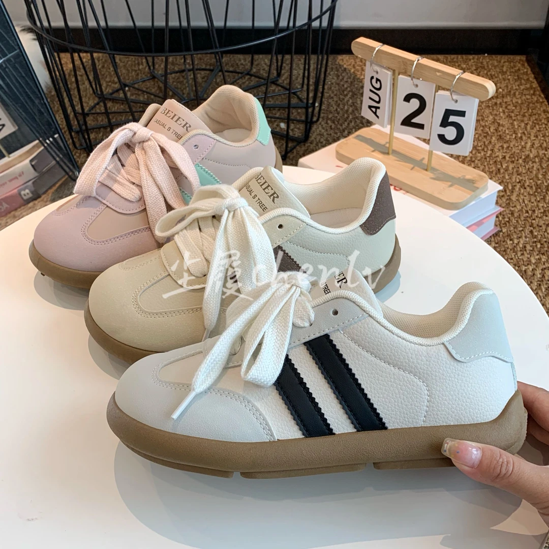 CHENLV/尘履2024秋季新款厚底板鞋休闲百搭复古春季小众学生ins