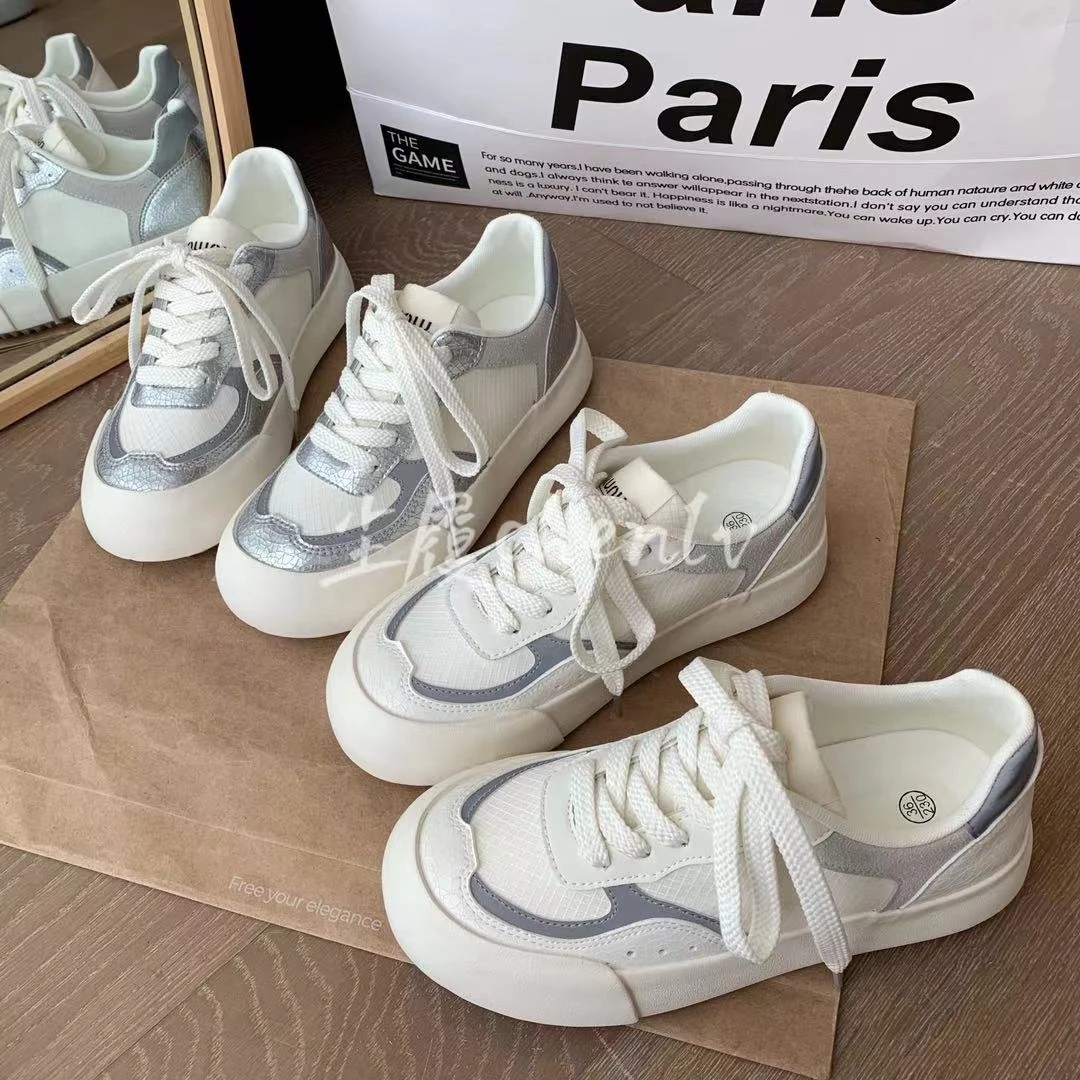 CHENLV/尘履2024夏季透气休闲板鞋时尚百搭复古小众厚底ins韩版