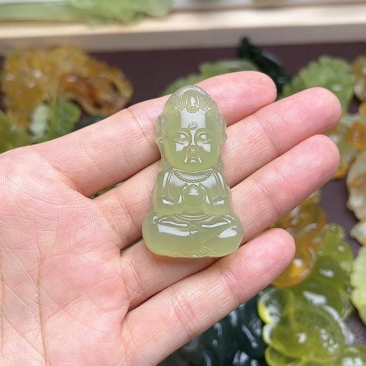 蛇纹石玉颈饰未镶嵌7*～