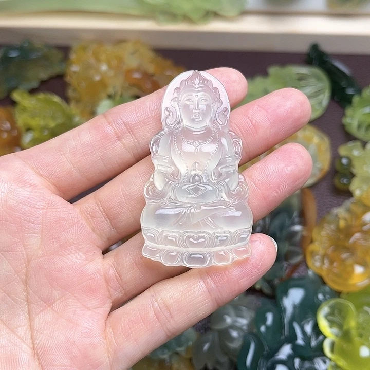 蛇纹石玉颈饰未镶嵌7*～