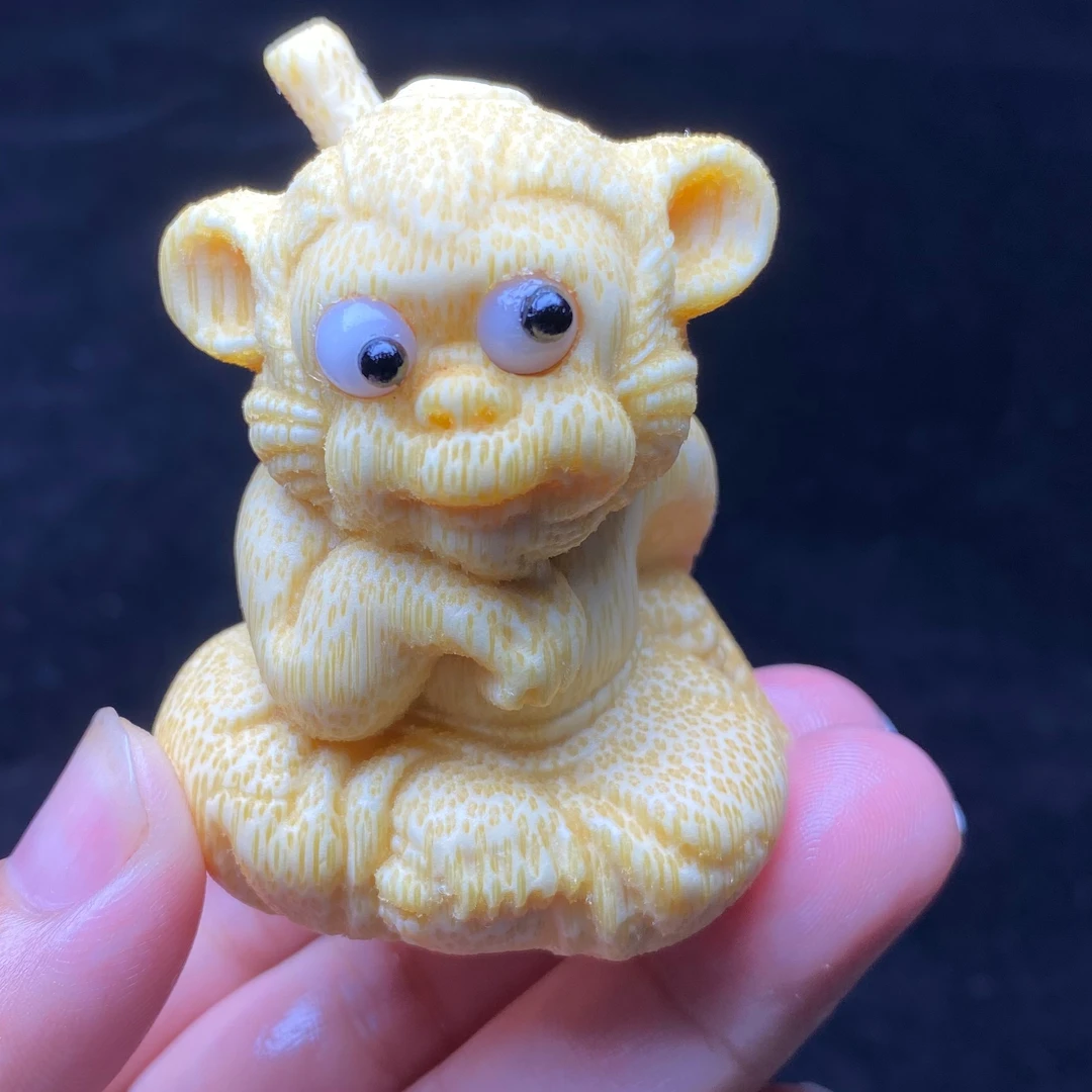 竹刻竹雕竹摆件齐天大圣孙悟空猴子活眼