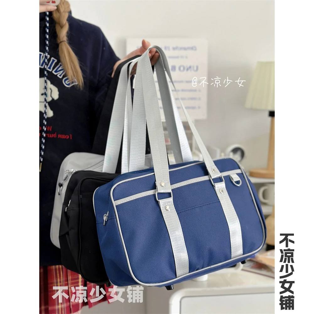 学院风少女JK制服包日系ins简约牛津纺通勤斜挎包学生手提单肩包