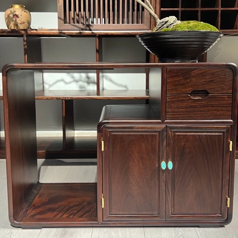 原创设计茶水柜茶边柜电器柜烧水柜茶室必备茶台茶桌配套实木边柜