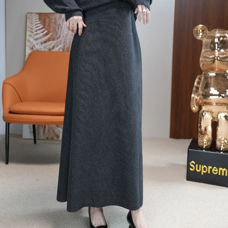 【高定气质】含羊绒醋酸时尚网红休闲半身裙RUYU