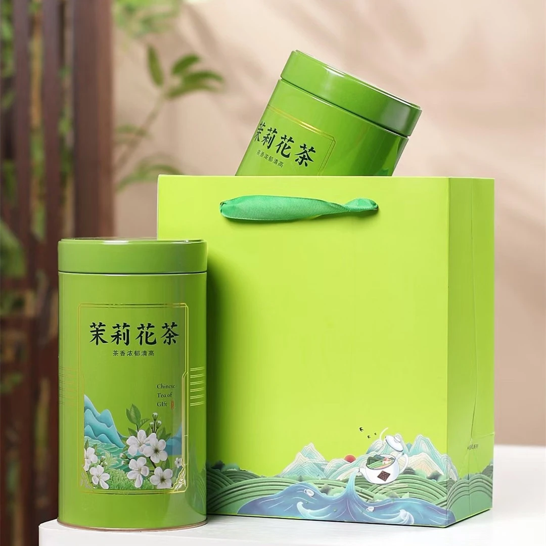 名木知香2014年浓郁茉莉花茶大白毫正宗飘雪浓香型精选茉莉花罐装