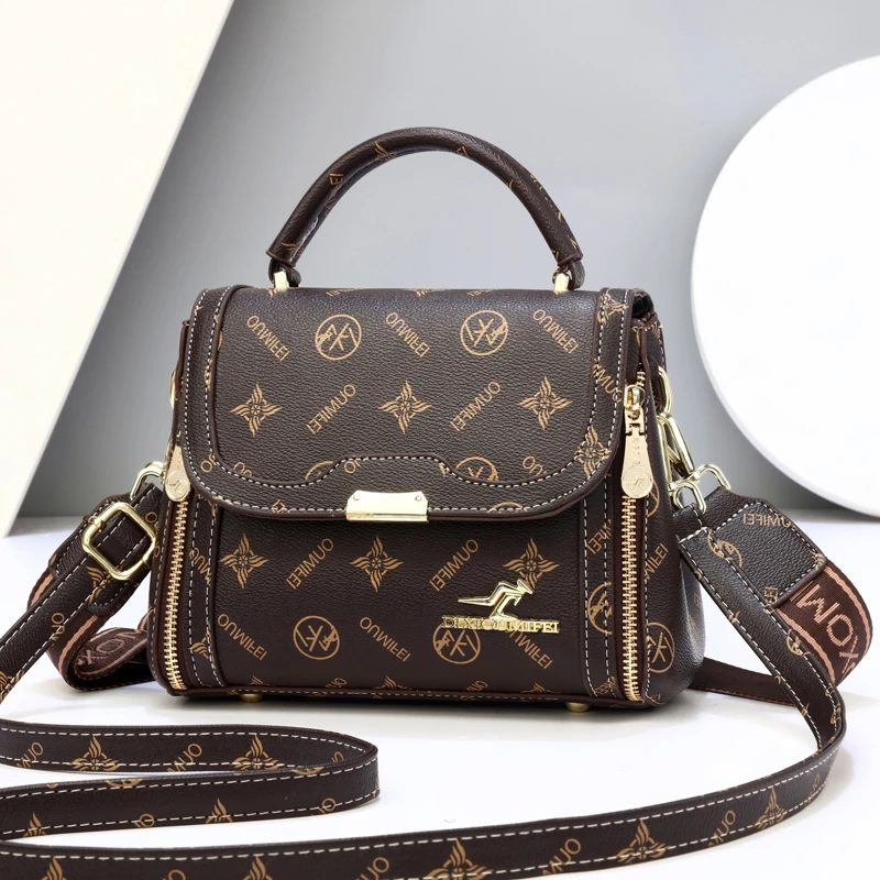 春夏新款洋气女包2023新款简约休闲印花包包网红百搭女士斜跨包包