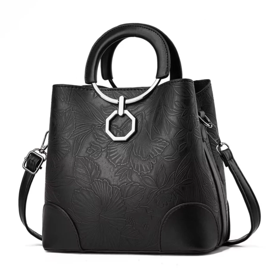 [粉丝专属][底长21*12*20cm]女士时尚手提包百搭轻奢质感水桶包