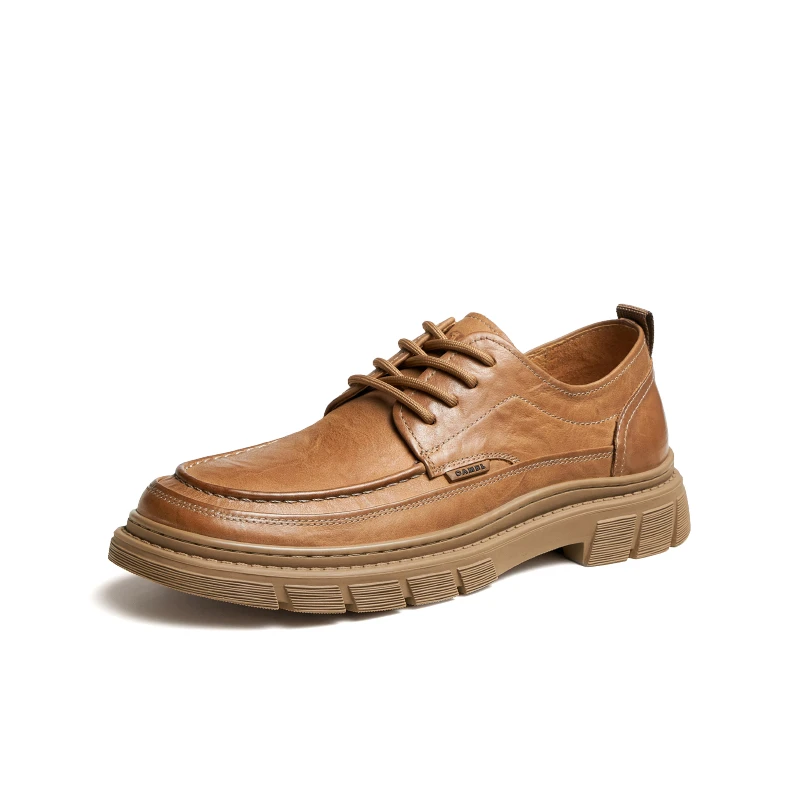 CAMEL/骆驼2023秋商务复古工装耐磨舒适软底休闲皮鞋G13A107111