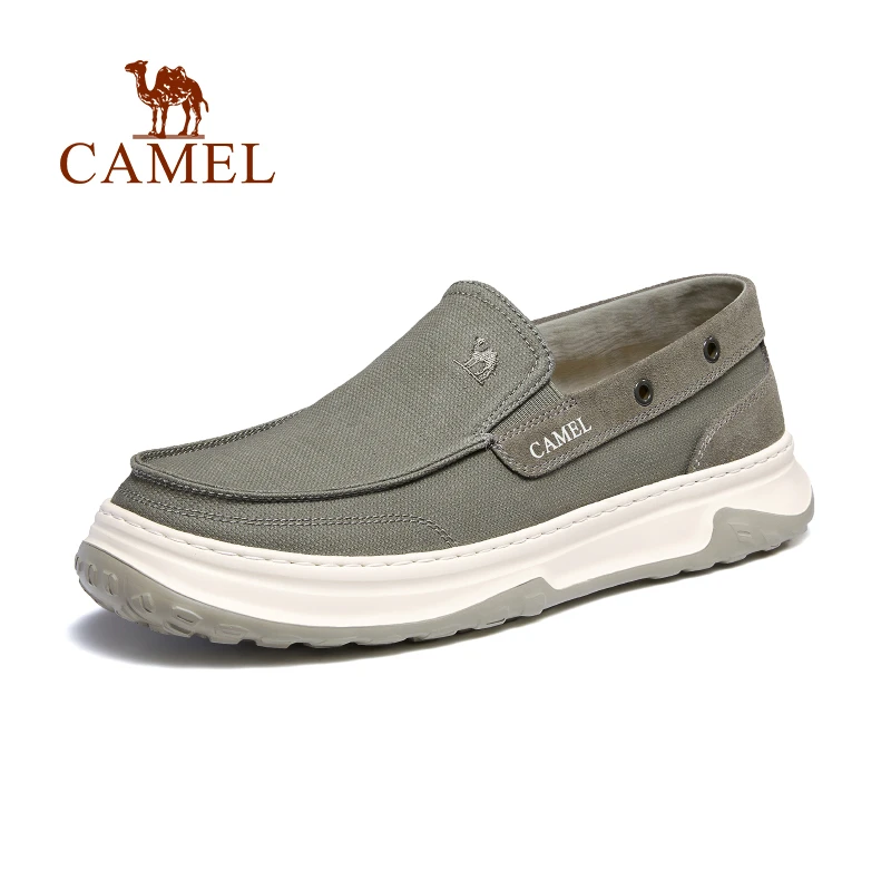 CAMEL/骆驼男鞋2024春夏新款套脚懒人软弹透气休闲布鞋G13M046009