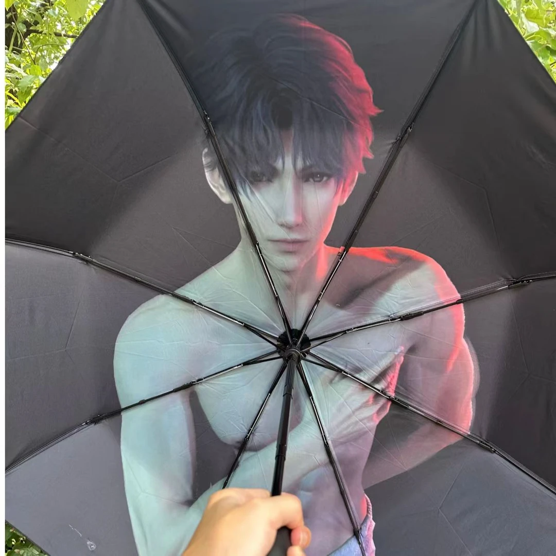 恋与深空祁煜小清新自动学生黑胶防晒防紫外线晴雨伞隔热晴雨伞
