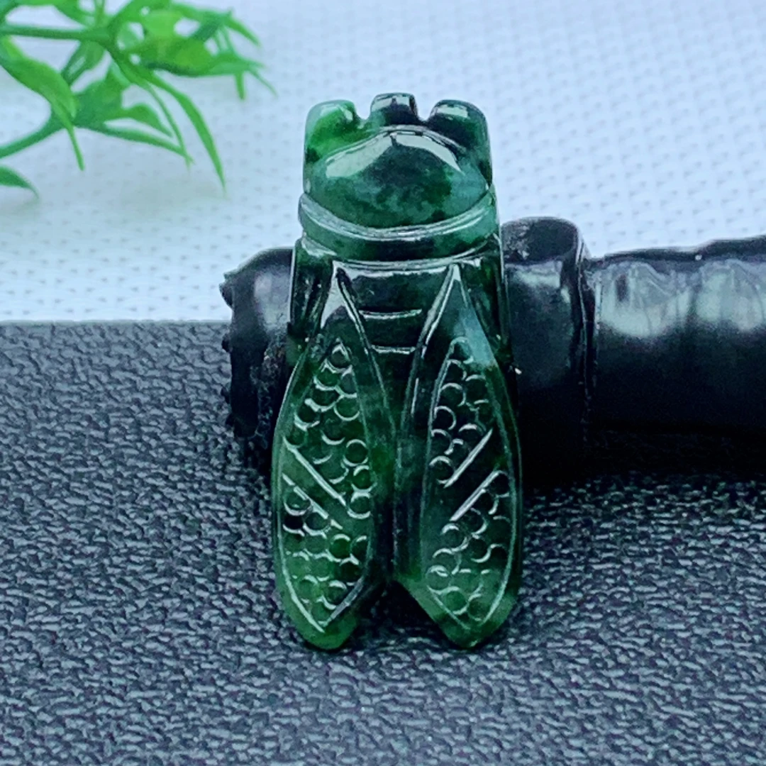 缅甸天然A货翡翠  满色一鸣惊人吊坠